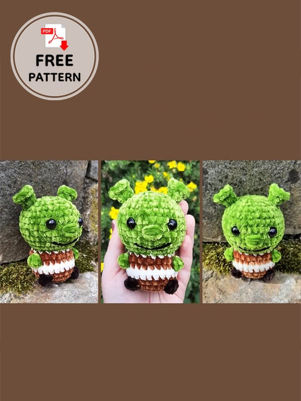 crochet shrek amigurumi doll free pattern (2)