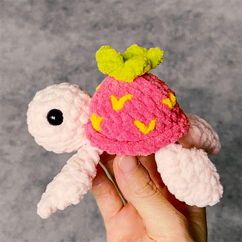 crochet strawberry turtle free pattern