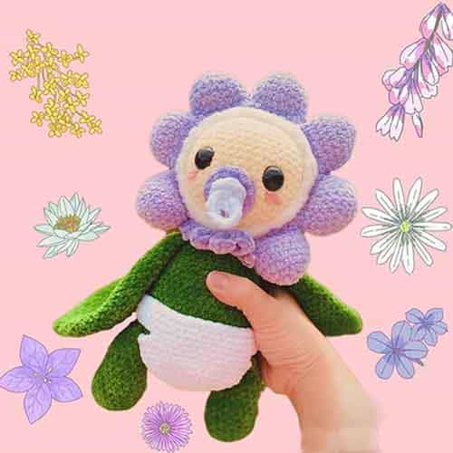 Crochet Flower Baby Doll Free Amigurumi Pattern