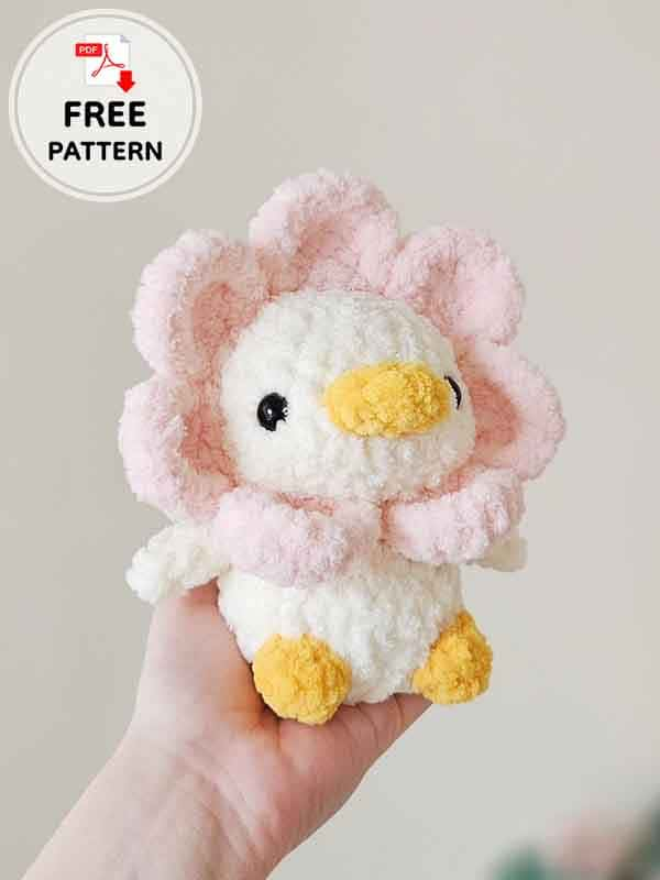 Crochet Flower Duck Free Amigurumi Pattern (2)