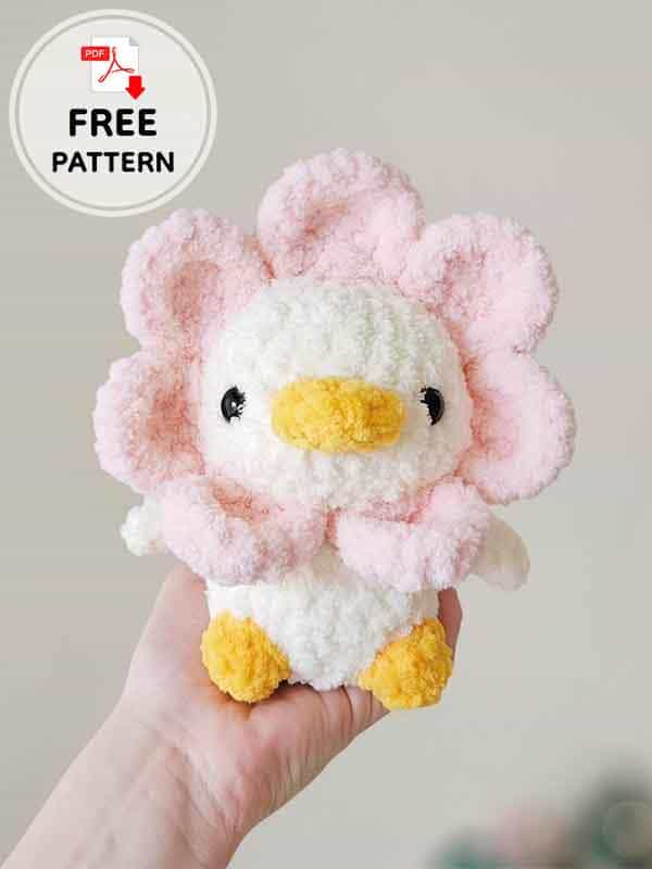 Crochet Flower Duck Free Amigurumi Pattern (3)