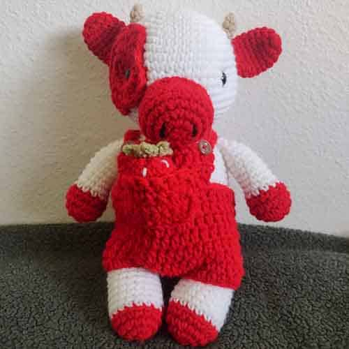 Crochet Strawberry Cow Free PDF Amigurumi Pattern