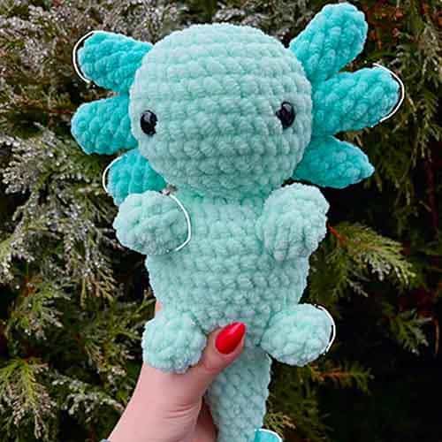 Free Axolotl Crochet Plush Amigurumi PDF Pattern