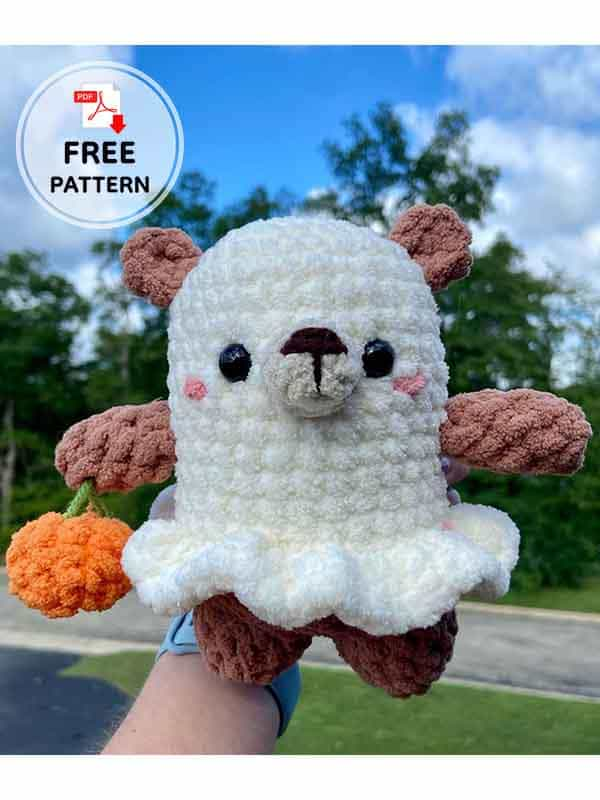 The Ghost Crochet Teddy Bear Free Amigurumi Pattern (2)