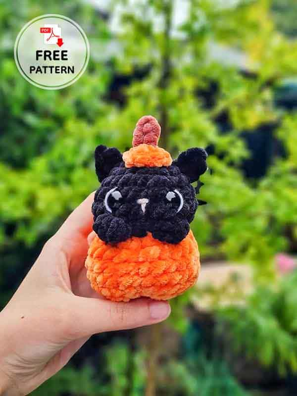 Crochet Black Cat And Barney The Bear Free Pattern (3)