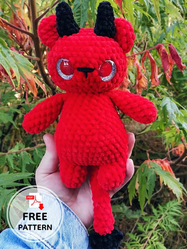 Devil Amigurumi Bear Free Crochet Pattern (2)