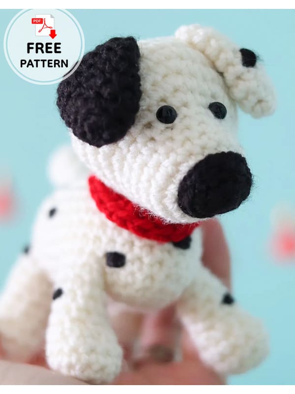 Free Amigurumi Crochet Dalmatian Dog Pattern (2)