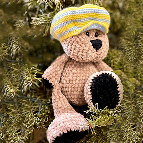 Free Crochet Teddy Bear With Hat Amigurumi PDF Pattern