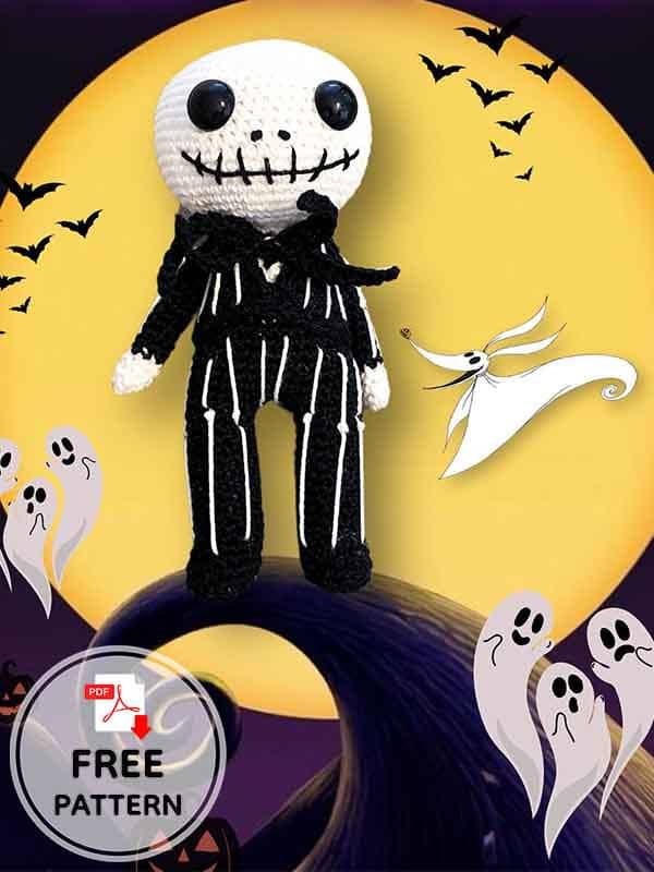 Jack Skellington Crochet Doll Free Pattern (2)