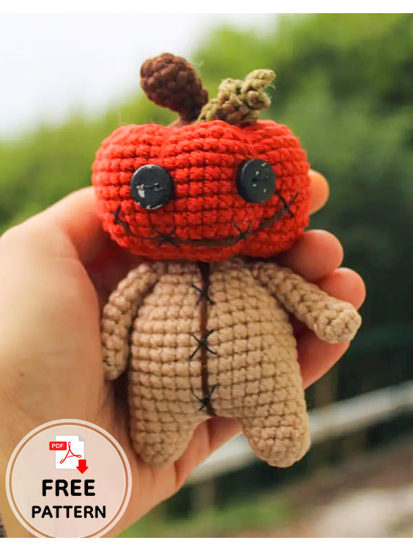 Pumpkin amigurumi doll free pattern (2)