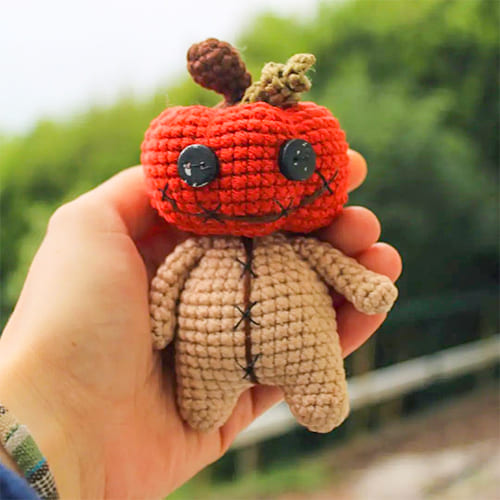 Pumpkin amigurumi doll free pattern