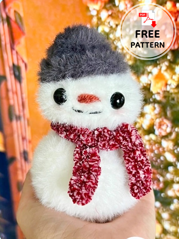 free crochet pattern for a snowman (2)