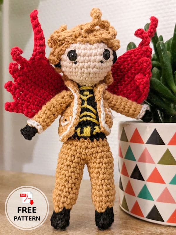 Crochet Anime Doll Keigo Takami Amigurumi Free Pattern (2)