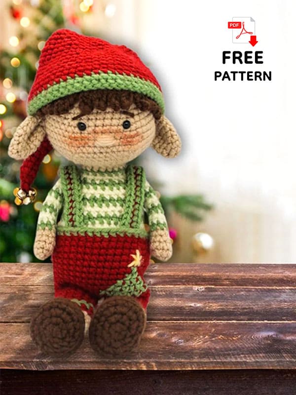 Crochet Christmas Elf Doll Amigurumi Free Pattern (2)