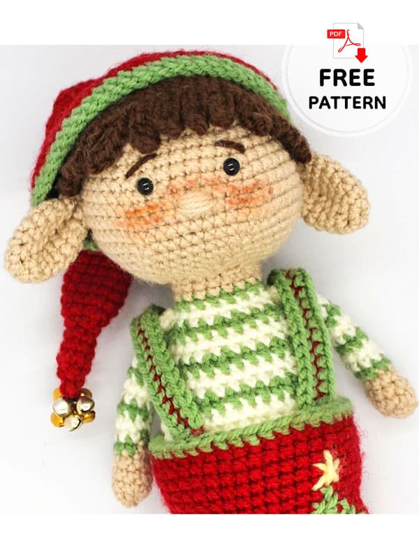 Crochet Christmas Elf Doll Amigurumi Free Pattern (3)