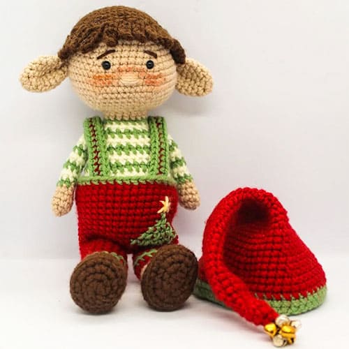 Crochet Christmas Elf Doll Amigurumi Free Pattern