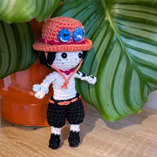 Crochet One Piece Anime Characters Ace Amigurumi Free Pattern