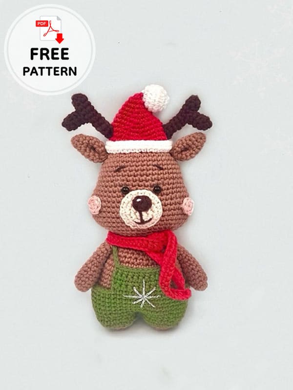 Christmas reindeer crochet free pattern (2)