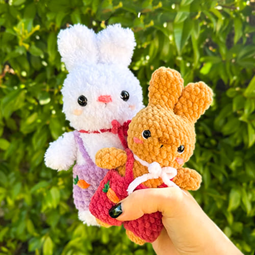 Nuggy the no sew crochet easter bunny free pattern